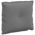 vidaXL Coussin de Dos Gris foncé 60 x 50 cm Tissu en microfibre