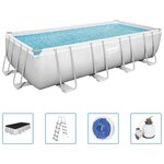 Bestway Ensemble de piscine en acier rectangulaire 549x274x122 cm