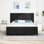 vidaXL Lit à ressorts avec matelas avec LED Noir 180 x 200 cm tissu