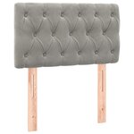 vidaXL Sommier à lattes de lit et matelas Gris clair 80x200 cm Velours