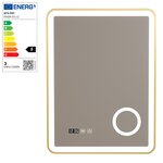 Miroir décoration moderne design LED pour salle de bain 80 x 60 cm doré 03_0010167