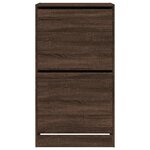 vidaXL Armoire à chaussures 2 tiroirs rabattables chêne marron