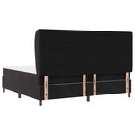 vidaXL Lit à ressorts avec matelas Noir 200x200 cm en velours.