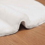 vidaXL Tapis en Fourrure Synthétique de Lapin Olite Blanc 80 x 120 cm