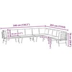 vidaXL Bancs de jardin avec coussins lot de 4 acier enduit de poudre