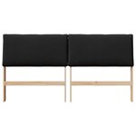vidaXL Tête de lit capitonnée Noir 200 cm Pin massif