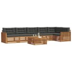 vidaXL Ensemble de canapés d'extérieur 7 Pièces Naturel et Anthracite