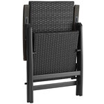 Tectake Fauteuil de jardin pliable MELBOURNE - noir