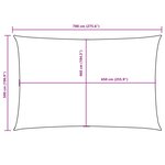 vidaXL Voile de parasol Tissu Oxford rectangulaire 5x7 m Anthracite