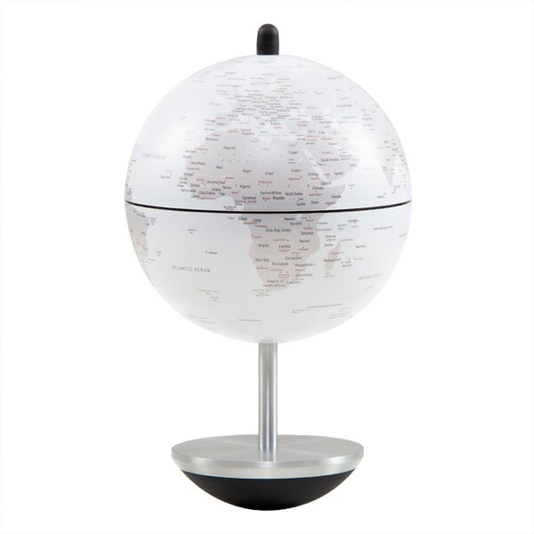 Mini globe terrestre Swing Ø 11 cm - Blanc