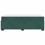 vidaXL Cadre de lit avec matelas Vert foncé 90 x 200 cm tissu