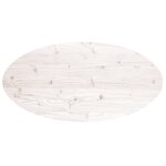 vidaXL Dessus de table blanc 100x50x2 5 cm bois de pin massif ovale