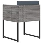 vidaXL Ensemble à manger de jardin coussins 9Pièces Résine tressée Gris