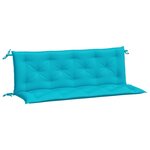vidaXL Coussins de banc de jardin lot de 2 turquoise 150x50x7 cm tissu
