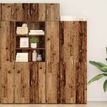 vidaXL Armoire de rangement 2 Pièces Bois ancien 30 x 42 5 x 225 cm