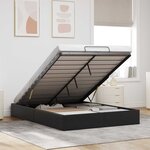 vidaXL Cadre de lit ottoman Noir Lit double classique Simili cuir