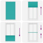 vidaXL Store plissé vert pétrole 105x200cm largeur du tissu 104 4cm