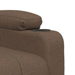vidaXL Fauteuil inclinable électrique Marron Tissu