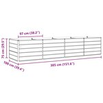 vidaXL Jardinière Ivoire 195 x 100 x 45 cm Acier galvanisé