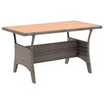 vidaXL Ensemble à dîner de jardin 3Pièces et coussins gris Résine tressée