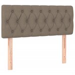 vidaXL Sommier à lattes de lit avec matelas taupe 120x190 cm tissu