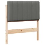 vidaXL Tête de lit capitonnée Marron et gris clair 80 cm Pin massif
