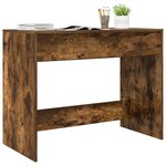 vidaXL Bureau avec tiroir avec tiroir Chêne Fumé 100 x 50 x 78 cm