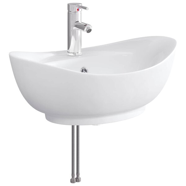 vidaXL Lavabo de salle de bains Chrome 59 x 35 x 21 cm métal