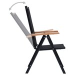 vidaXL Chaises de jardin pliables 2 Pièces aluminium et textilène noir