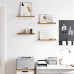 vidaXL Étagère Murale 4 Pièces Beige 40 x 9 x 3 cm Bois d'ingénierie