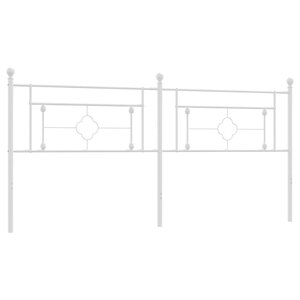 vidaXL Tête de lit de remplacement métal blanc 193 cm