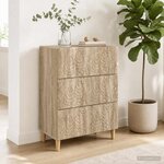 vidaXL Armoire à tiroirs Chêne Sonoma 66 x 34 5 x 90 cm