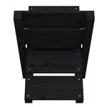 vidaXL Porte-bûches Noir 47x39 5x48 cm Bois massif de pin
