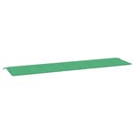 vidaXL Coussin de banc de jardin vert 200x50x3 cm tissu oxford