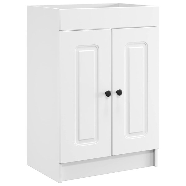 vidaXL Armoire sous évier de salle de bain Blanc 78 5 x 37 5 x 81 cm