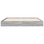 vidaXL Cadre de lit sonoma gris 140x200 cm bois d'ingénierie