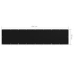vidaXL Écran de balcon Noir 90x400 cm Tissu Oxford