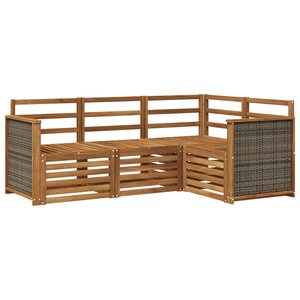 vidaXL Ensemble de canapés d'extérieur 4 pc Polyester