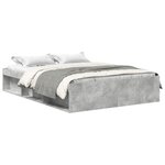 vidaXL Cadre de lit sans matelas gris béton 135x190 cm