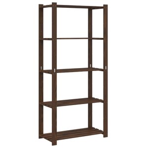 vidaXL Support de rangement à 5 niveaux marron 80x38x170 cm bois pin
