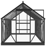 vidaXL Serre en verre Anthracite 155x395 5x191 cm Aluminium