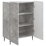 vidaXL Buffet Gris béton 66 x 34 5 x 92 cm Bois d'ingénierie