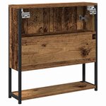 vidaXL Armoire de toilette avec miroir Bois ancien 60 x 16 x 60 cm