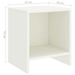 Vidaxl table de chevet blanc 35x30x40 cm bois de pin massif