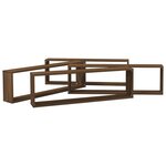 vidaXL Étagères murales cube 4 Pièces Chêne marron 100x15x30 cm Bois