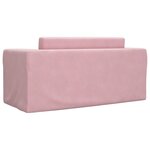 vidaXL Canapé-lit pour enfants 2 places rose peluche douce