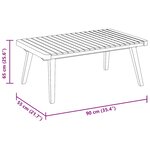 vidaXL Table basse de jardin 90x55x35 cm Bois solide d'acacia