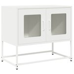 vidaXL Meuble TV blanc 68x39x60 5 cm acier laminé à froid