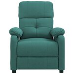 vidaXL Fauteuil de massage Vert foncé Tissu