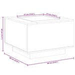 vidaXL Table basse avec LED sonoma gris 60x60x40 cm bois d'ingénierie